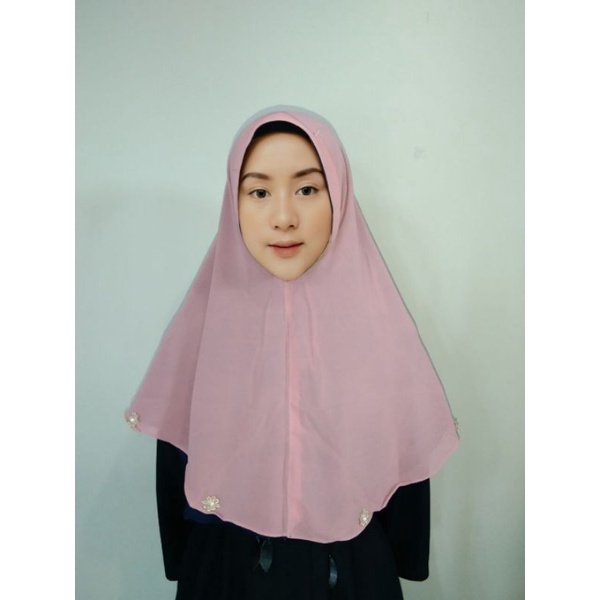 Jilbab Kerudung Hijab Syar'i Ceruty Dua warna BB