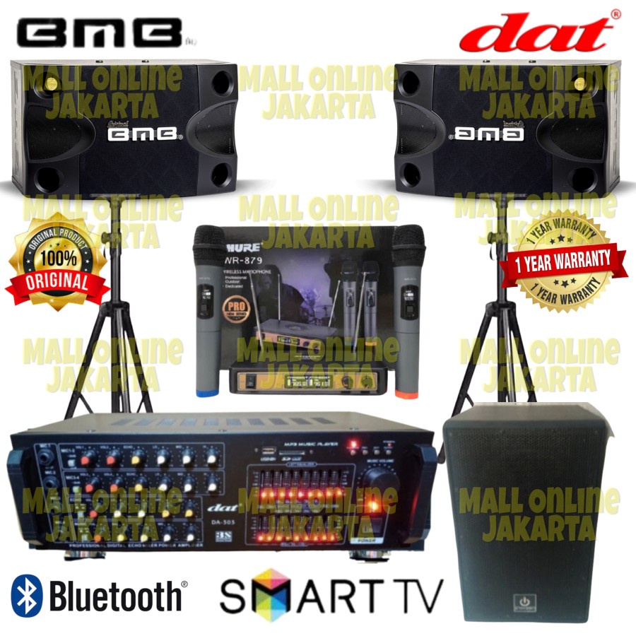 Paket karaoke bmb 8 inch sound system rumah subwoofer aktif 12 inch