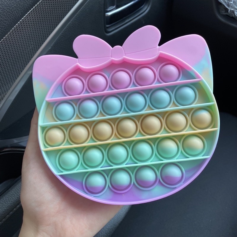 Pop It Fidget Toy Murah Rainbow Mainan Anak Penghilang Stress Tiktok-HK Face Pastel