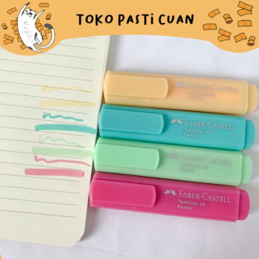 

stabilo faber castel pastel keperluan kantor atk alat tulis kantor highligter pengingat penanda bisa COD termurah import