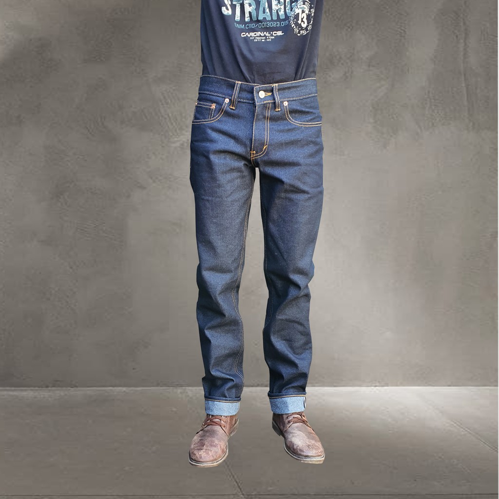 Celana Panjang Selvedge Denim Pria Straight Original Leviya - Leeza Jeans