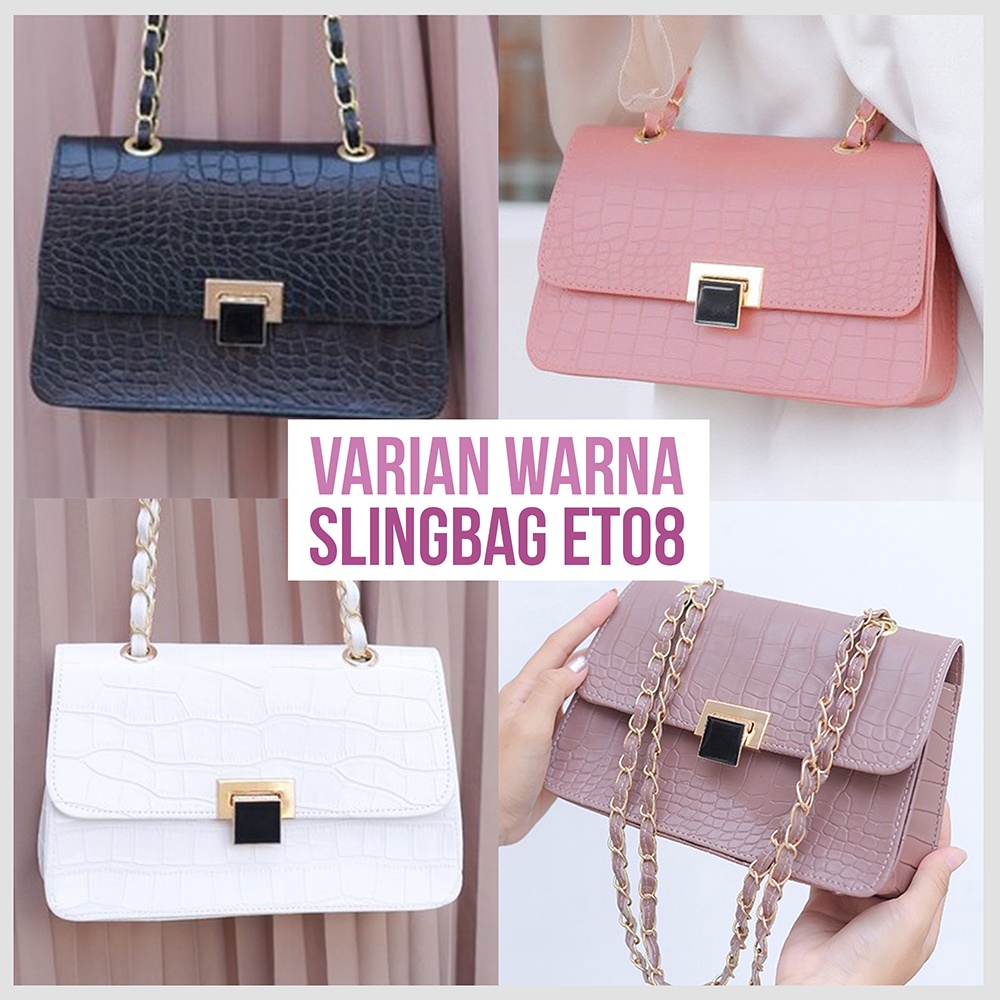 Tas Selempang Wanita Vlista Sling Bag Shoulder Bag Croco ET08