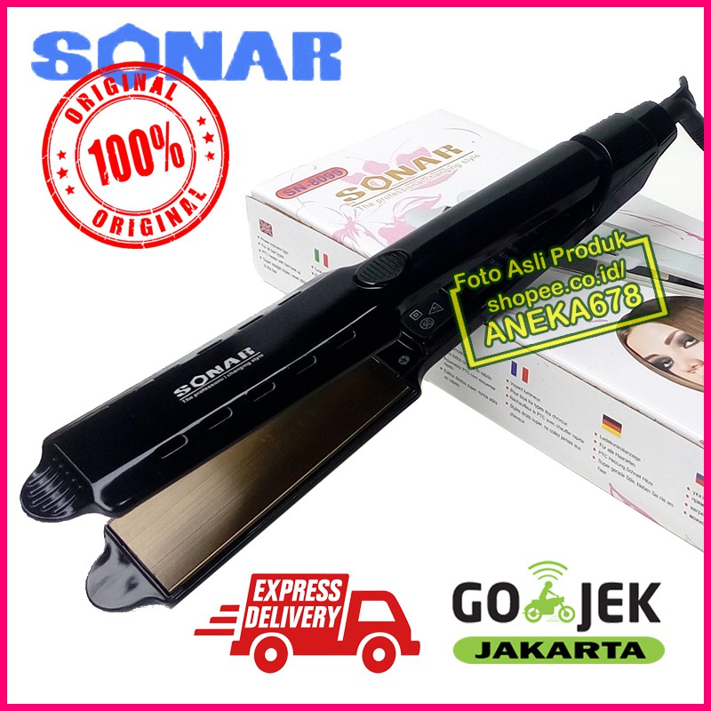 SONAR SN 8099 LURUS Alat CATOK RAMBUT / CATOKAN PLAT LEBAR CERAMIC