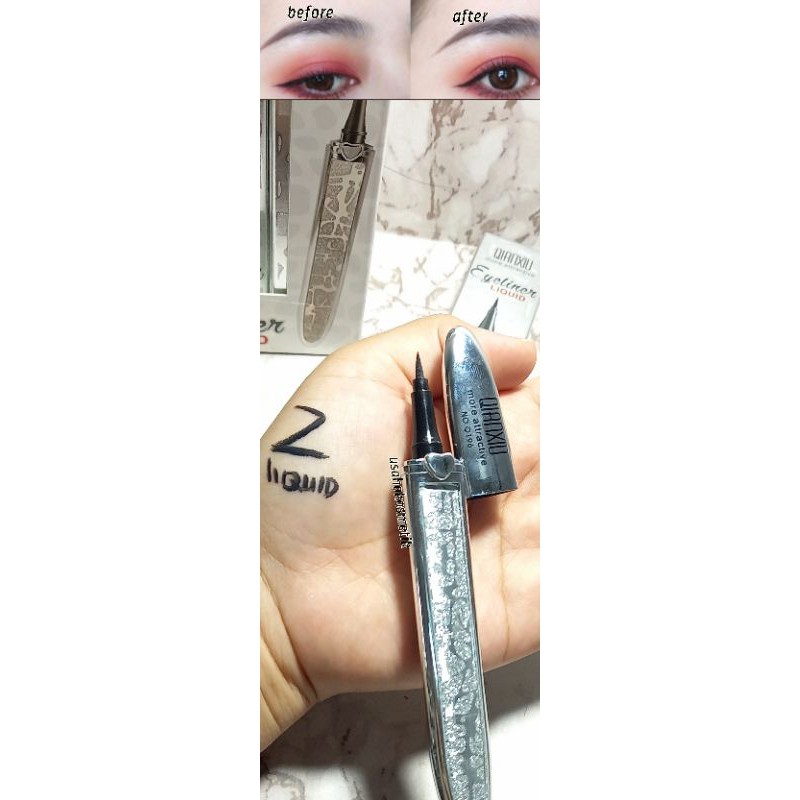 EYELINER LIQUID BLACK WATERPROOF BLING BLING QIANXIU /QIAOANNA NO.Q196 / 1754