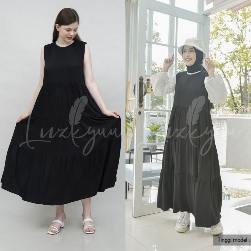 KYUKYUSHOPPU - Korean dress (Kf002) | Short Midi Long Dress Hijab Cute Style Casual Formal Ready Stock