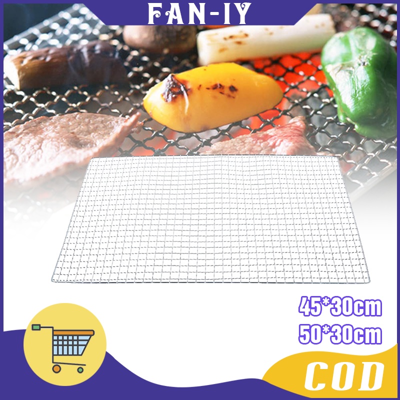 Panggangan Kawat Stainless / Jaring Panggangan BBQ / Serbaguna Kawat BBQ Anti Lengket