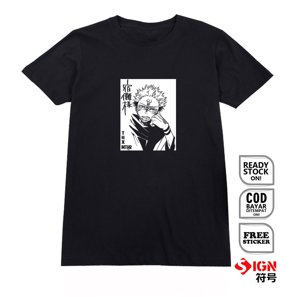 KAOS ANIME JUJUTSU KAISEN SUKUNA RYOMEN SATORU GOJO MEGUMI NOBARA YUJI YUTA ANIME MANGA BAJU JEPANG