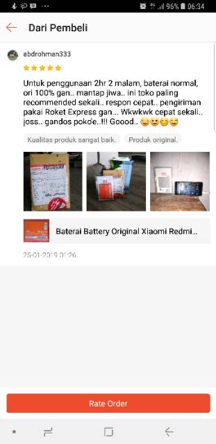 Baterai Battery Original Redmi Note 2 BM45 Note 2 Prime Batre Battre