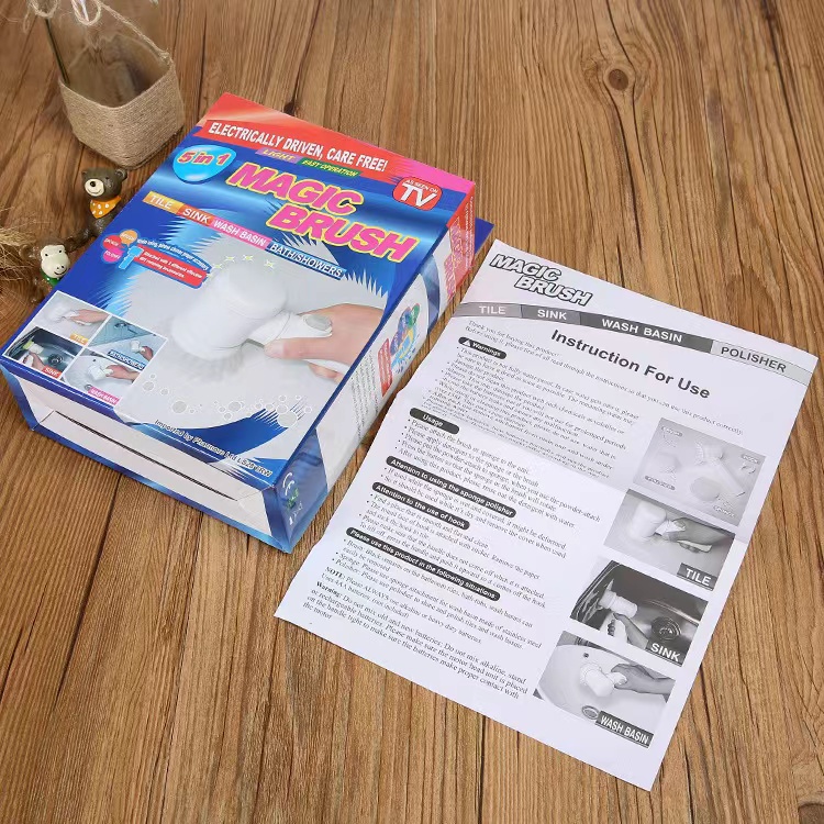 Sikat Elektrik 5 in 1/ Magic Brush 5 in 1 Electric Cleaning Brush Sikat Elektrik Pembersih Toilet Meja