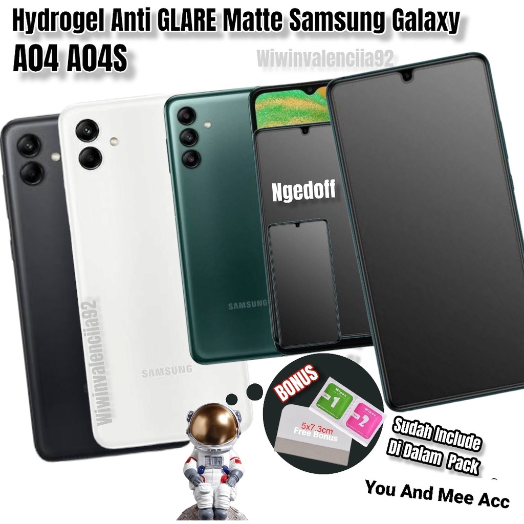 Baru!! Hydro A-Glare Jely Depan Belakang Samsung A04 A04s A04e A03 A03S A03Core A02 A02s A01 A01Core M02 M02s M01 Core A2-Core Hydrogel Anti Matte Doff Gelap Jelly Hidrogel Gaming Anti Pecah Tipis Bahan E Gores Full Cover Ful Asli Nya 4G 5G 2022 S Galaxy