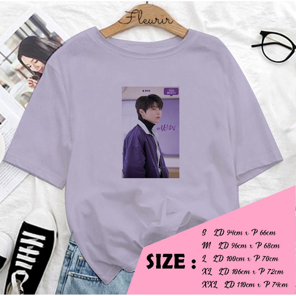 FLEURIR - KAOS OVERSIZE HWANG IN YEOP TRUEBEUATY KATUN KAOS WANITA DEWASA TUMBLR TEE UNISEX JUMBO