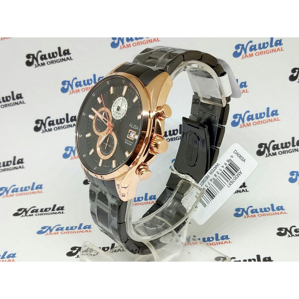 Alba Quartz AM3576X1 Chronograph Rose Gold - Jam Tangan Pria AM3576