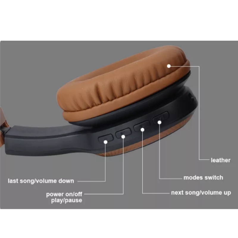 Headset Bluetooth Macaron A6 1200mAh BT V5.0 Wireless Headphone