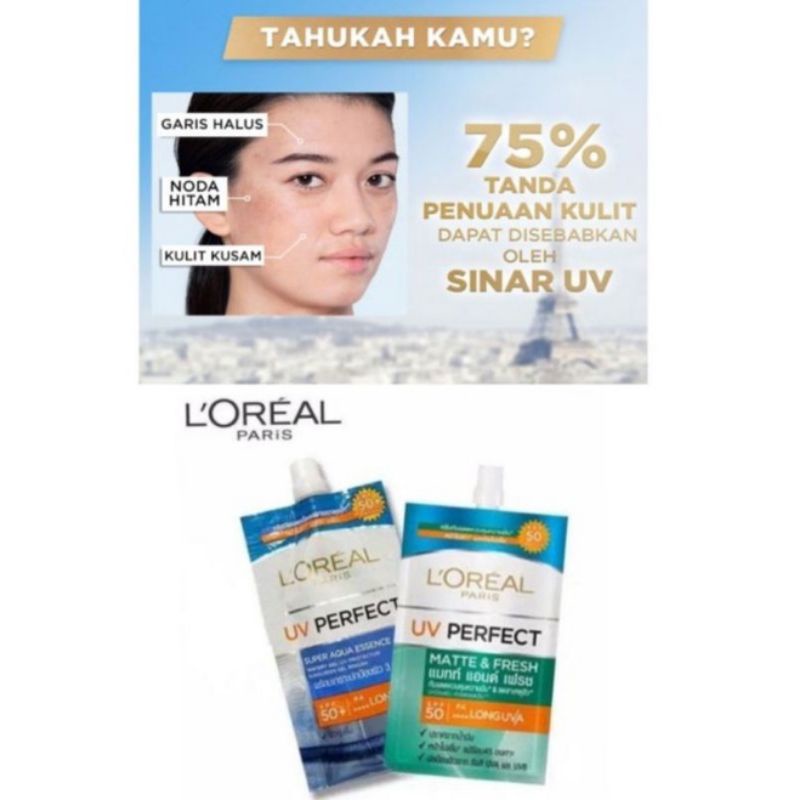 Loreal UV Perfect Sunscreen Sachet SPF50++++