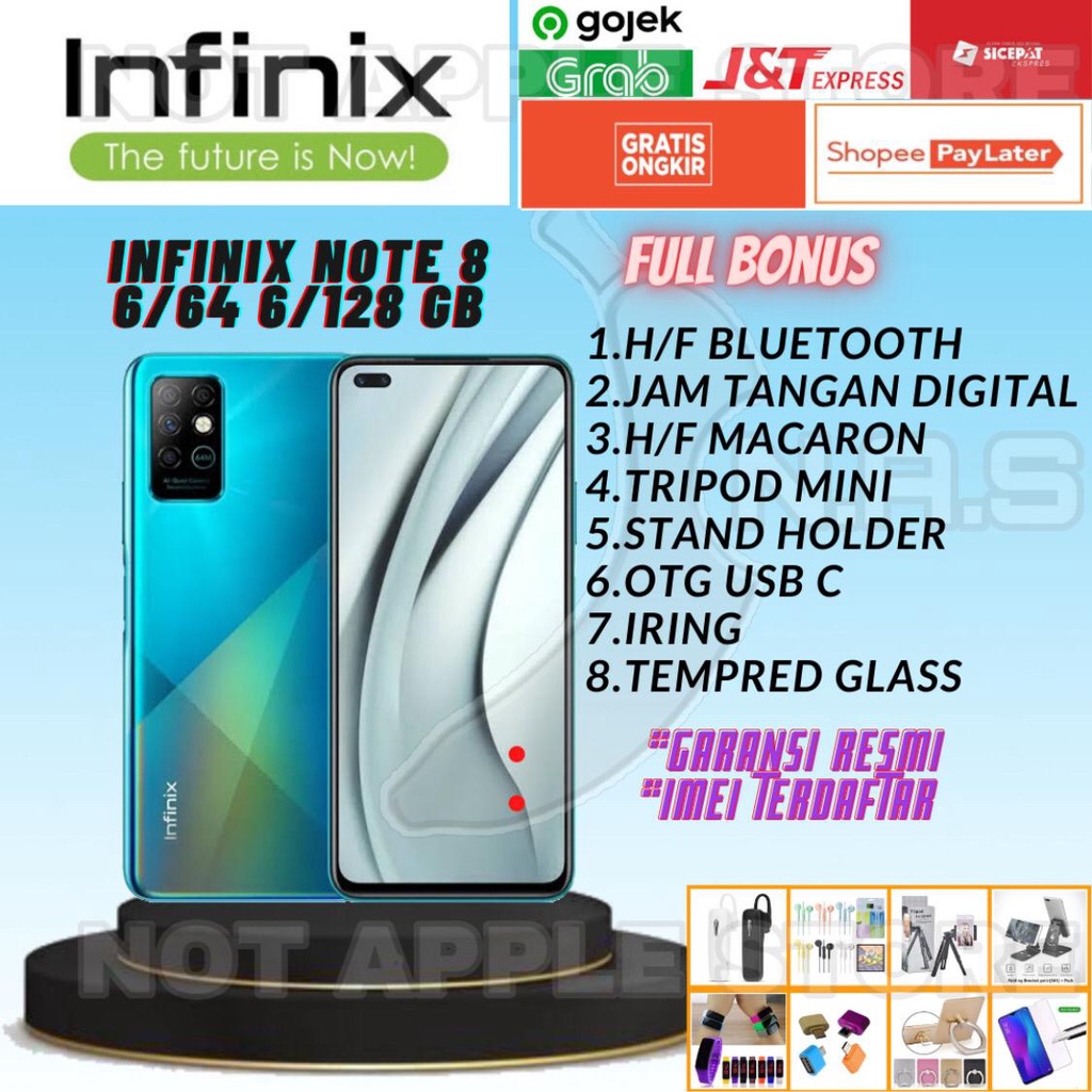 INFINIX NOTE 8 RAM 6/64GB 6/128GB NEW BARU GARANSI RESMI