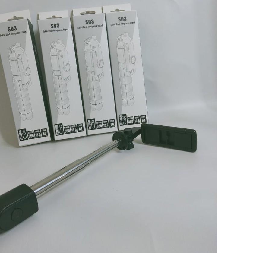 EXCLUSIVE<<Jeniuss>> TRIPOD S03 / SELFIE STICK TRIPOD TONGSIS BLUETOOTH PORTABLE S03|RA7
