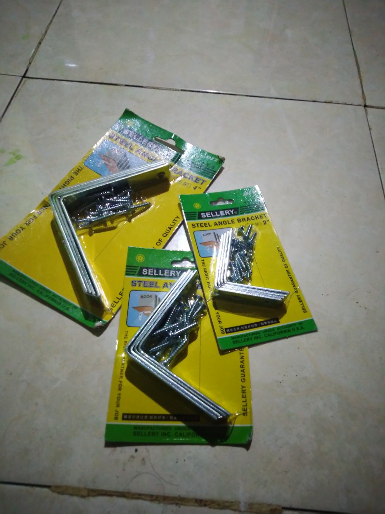 Braket Sudut Siku Rak/steel Angle Bracket 4 Pcs 2 Sellery