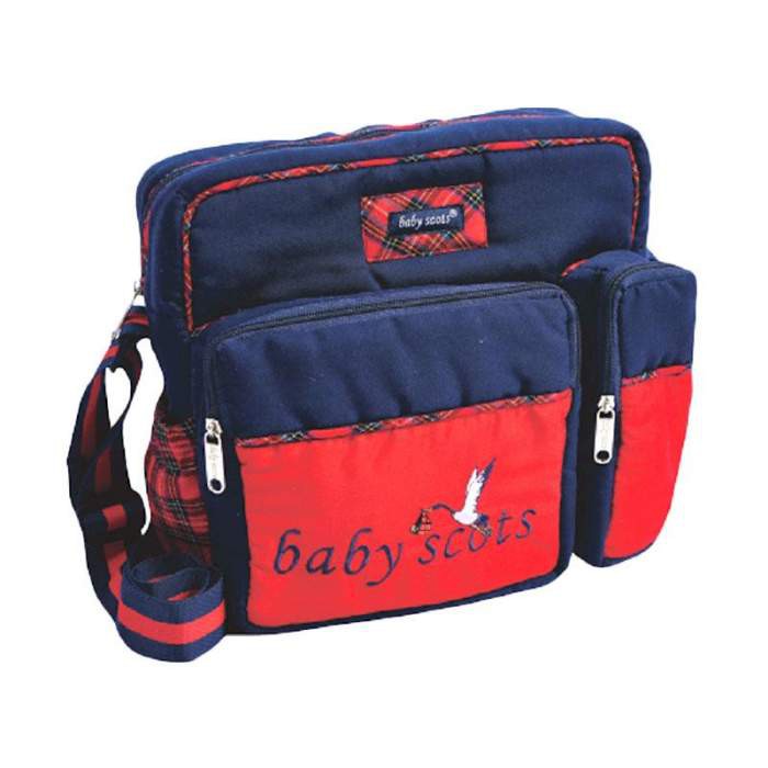 Baby Scots Medium Diaper Bag/ Tas Perlengkapan Bayi Bordir Sedang - ISMB015