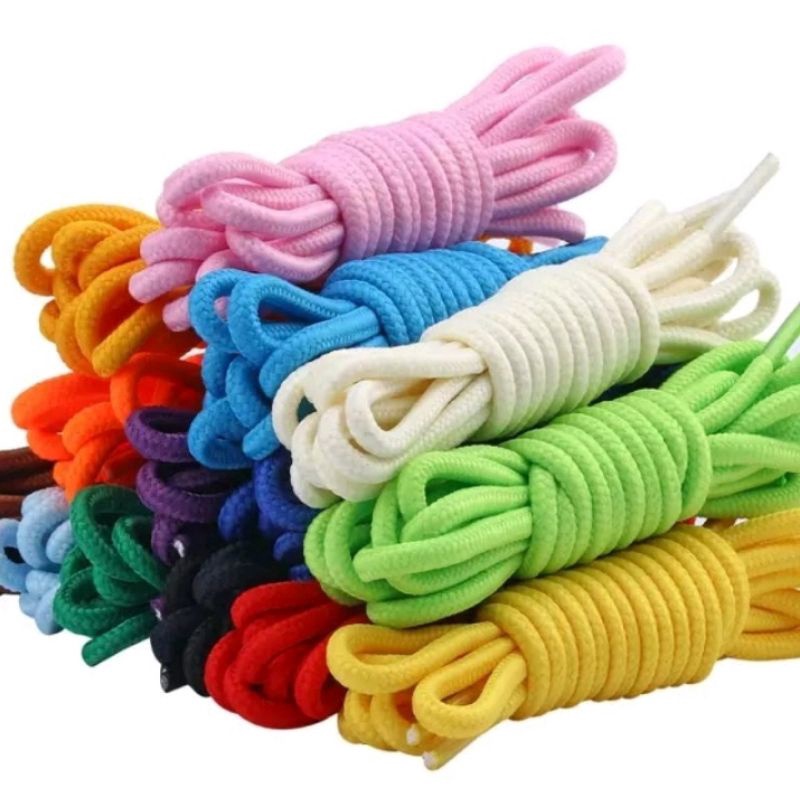 Tali Sepatu Bulat / Tali Sneaker Bulat / Tali pantofel/ boots/sepatu olahraga