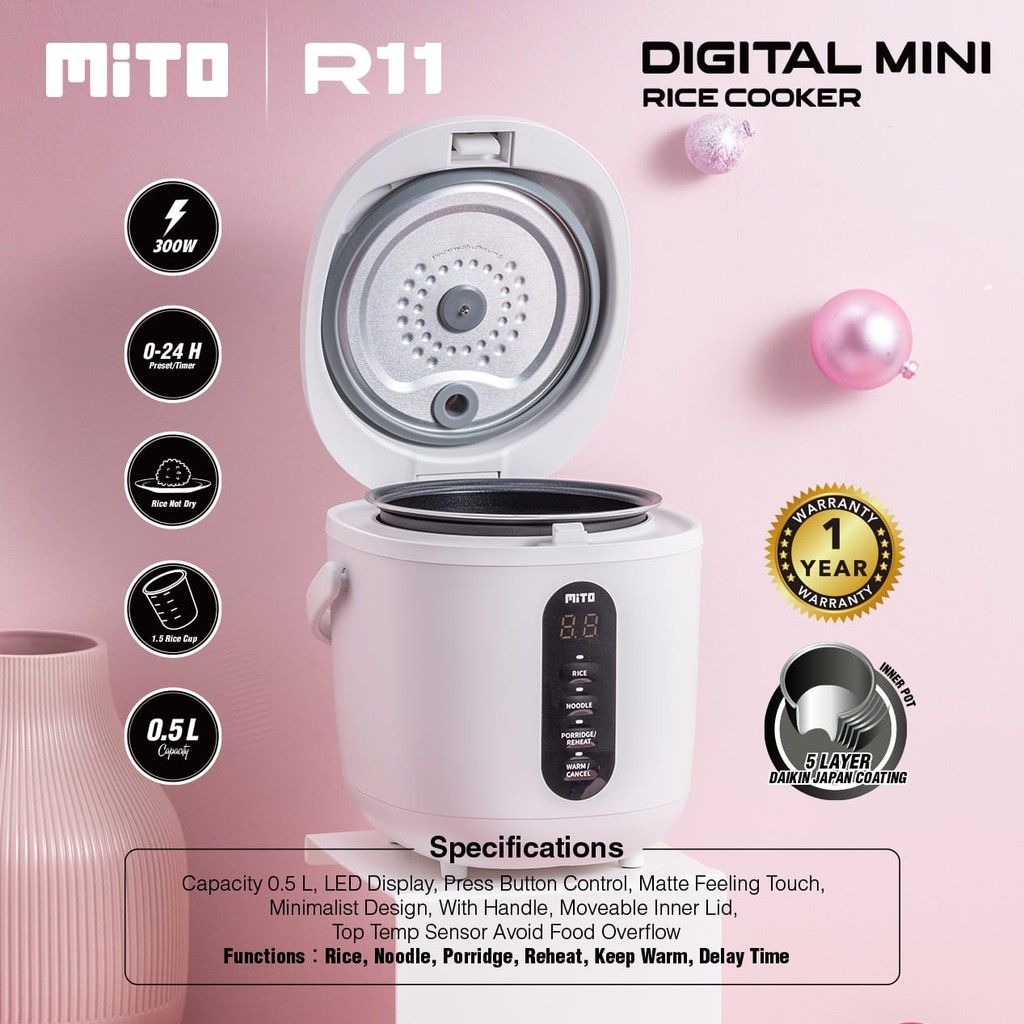 Jual Rice Cooker Mini Digital Mito R11 0.5 Liter Indonesia