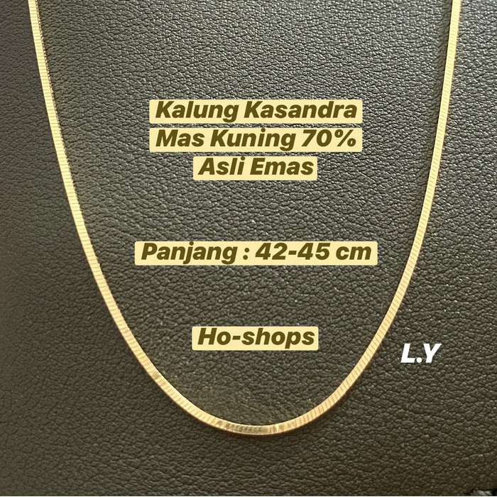 Kalung Kasandra Mas Kuning Kadar 70% Asli Emas
