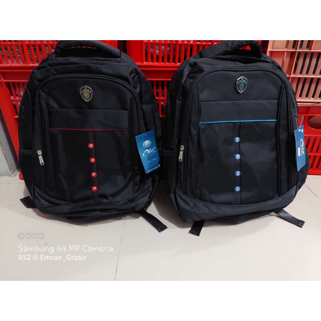 Tas Ransel alto original/Tas Ransel Alto Hitam Polos/Tas Ransel SD SMP SMA/Tas Ransel Laptop Raincov
