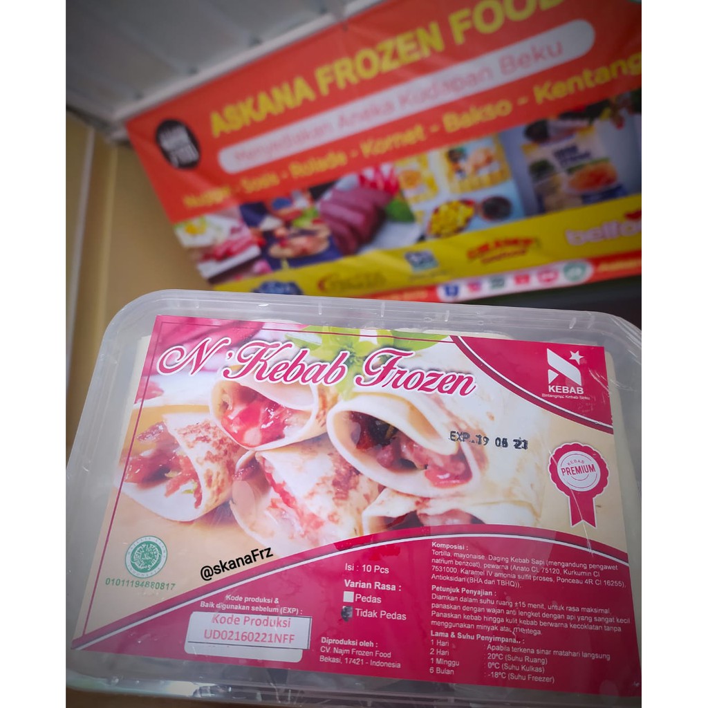

N KEBAB DAGING SUPER PREMIUM ORIGINAL ISI 10 PC HALAL
