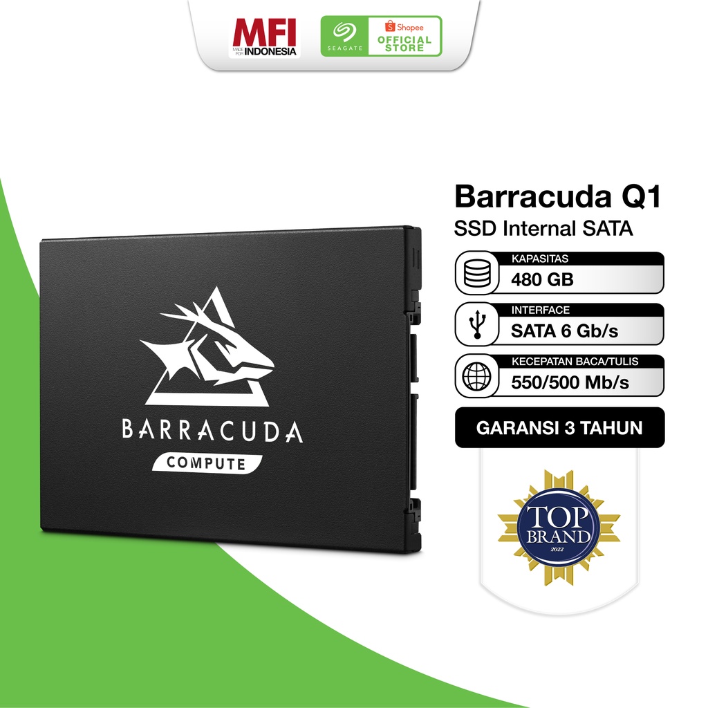 Seagate BarraCuda Q1 SSD Internal Laptop 480GB SATA III
