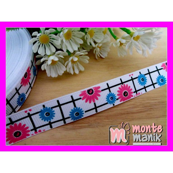 

Bahan Craft Pita Grosgrain Sunflowers Putih 1/2 inch- PITA-061