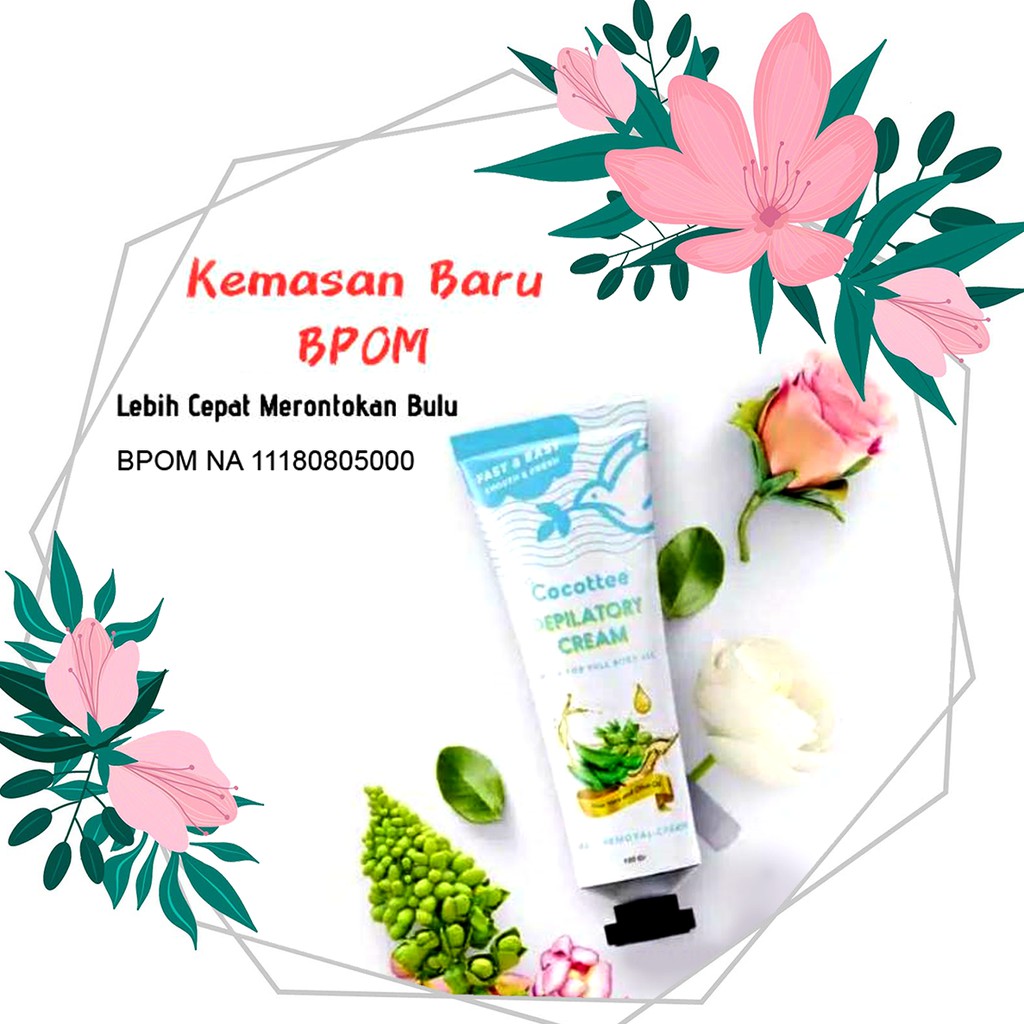 COCOTTE DEPILATORY CREAM/CREAM PERONTOK BULU AREA BADAN/TANGAN/KAKI