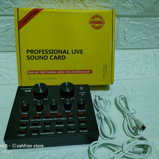 SOUNDCARD V8 MIXER BLUETOOTH AUDIO KARAOKE SMULE