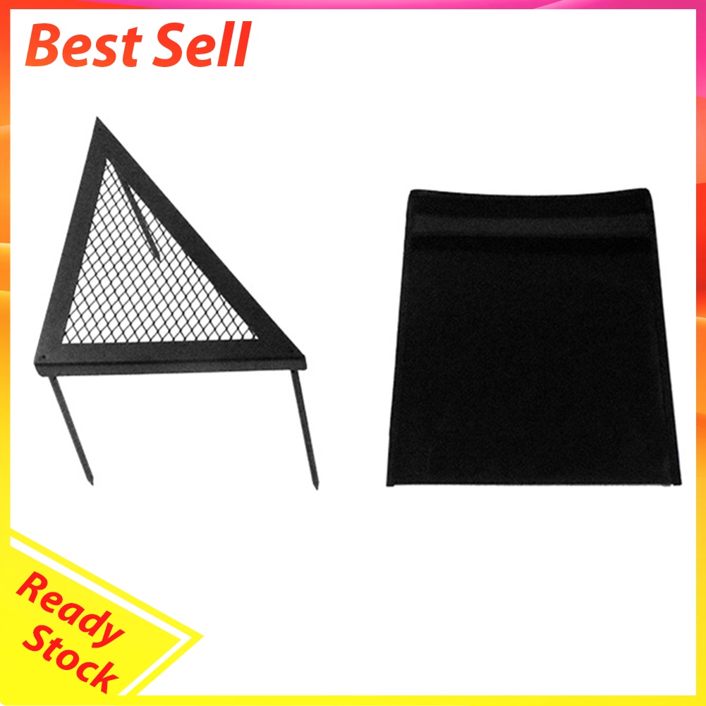 Triangle Outdoor Iron Net Table Cooking Camping Picnic BBQ Pot Grill Racks