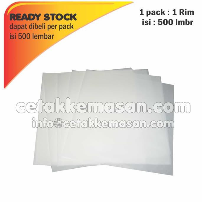 

Kertas Nasi / Burger TEBAL 40 gsm POLOS 30 x 30 cm isi 500 pcs /pack