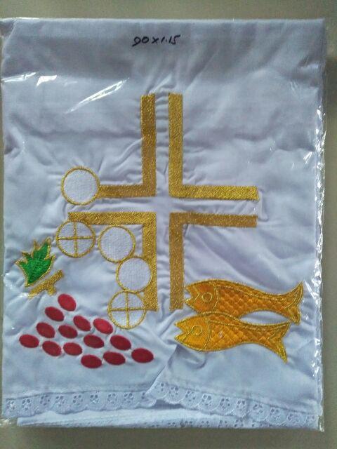 Taplak Meja Altar Warna Putih - Taplak Meja Rohani