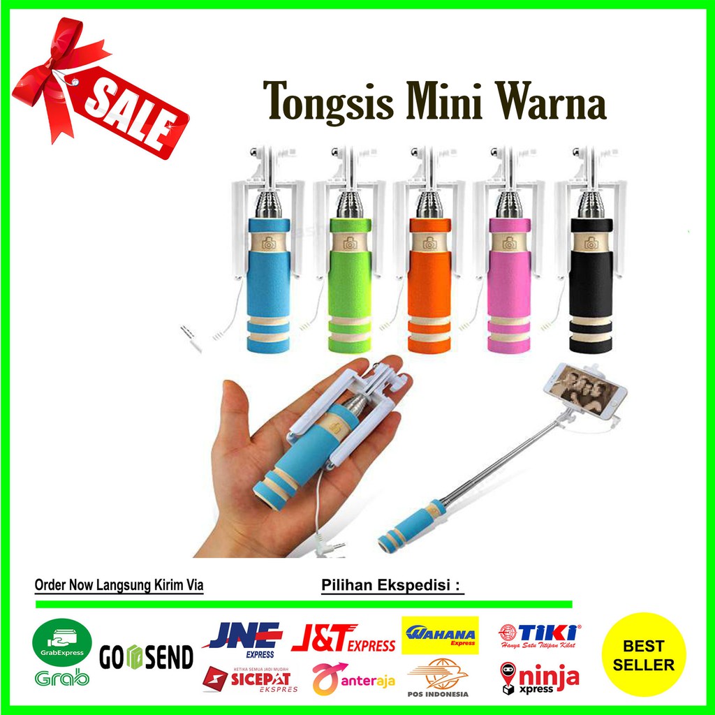 Tongsis Mini Kabel Model Lipat Tongsir Mini Warna