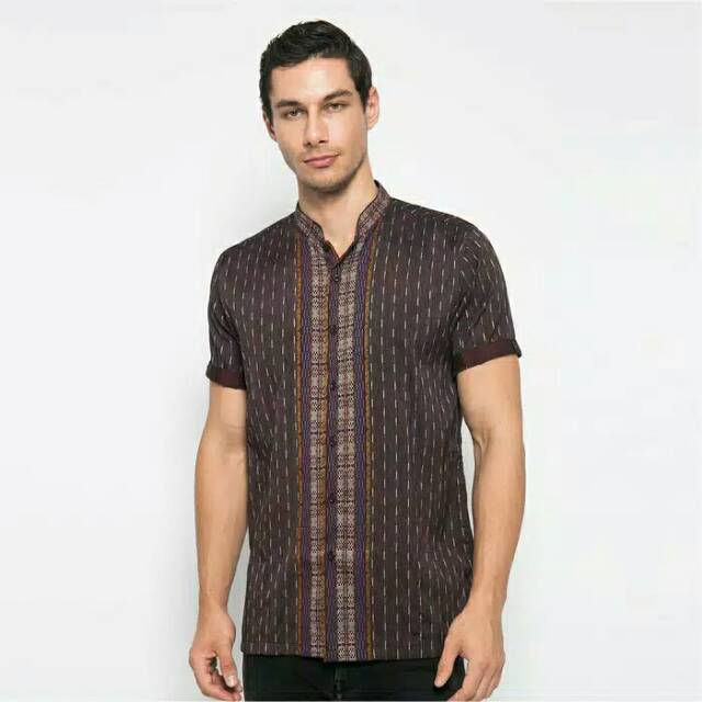 BRITANIA Short Sleeve Henley Print Shirt 6022