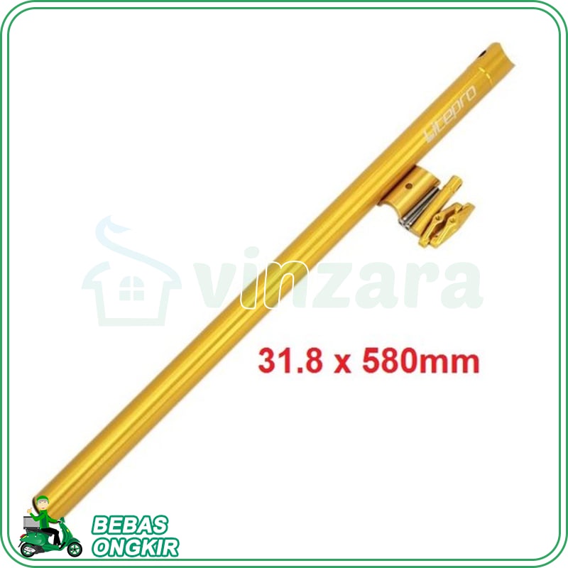 Seatpost LITEPRO 31.8 580 mm 31 8 SEAT POST ace Superlight for Brompton DAHON three 3 sixty trifold 