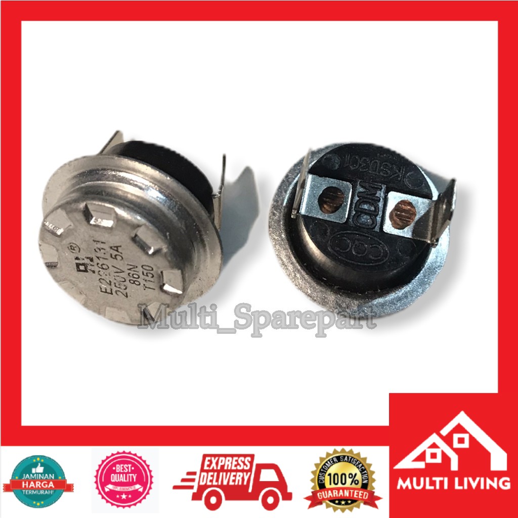 Thermostat bimetal 86 derajat pemutus arus otomatis