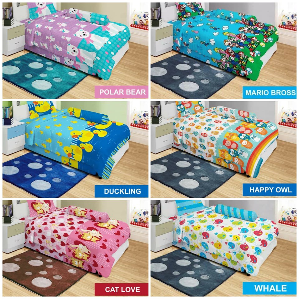 Ss Sprei Lady Rose Internal 120 Mix Motif 120X200 Single Size No 3 Bagian 1 Kartun