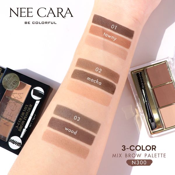 [TERMURAH] Nee Cara 3 Color Mix Brow Powder | Eyebrow Powder | Pensil Alis Browit.id