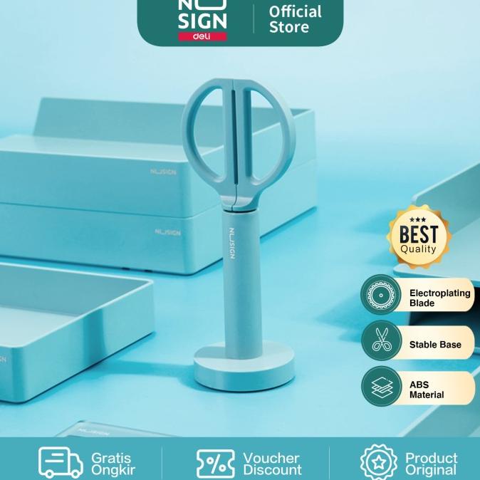 

Nusign Scissors / Gunting Dengan Tempat Anti Slip Colorfull NS051 - Biru Muda Kode 180