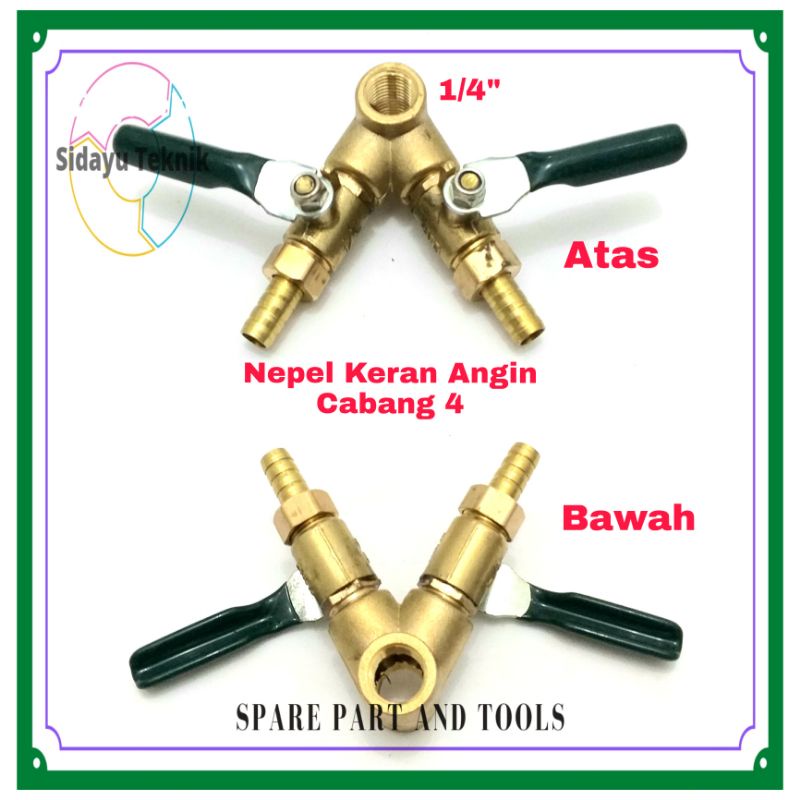 Nepel Keran Kompresor Angin Cabang 2