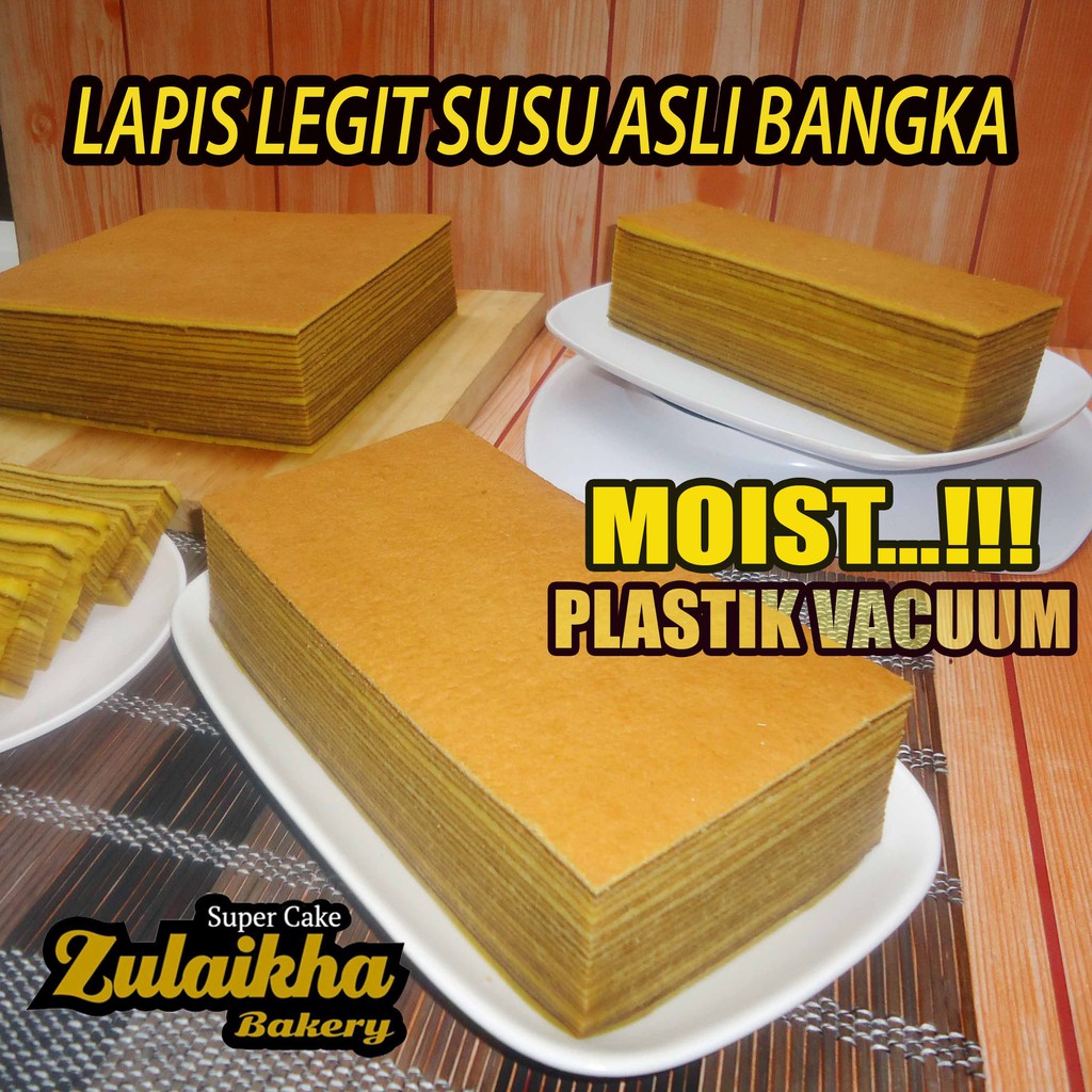 Lapis legit susu khas bangka asli super wisman ukuran 20 x 10 cm