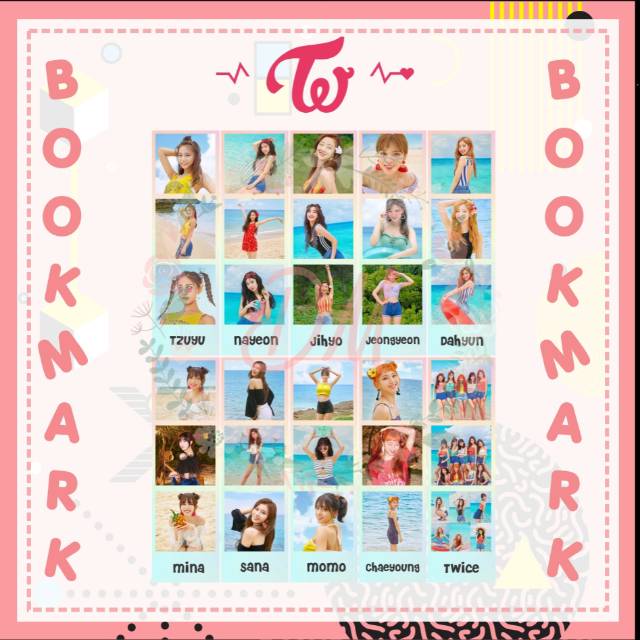 

Bookmark/Pembatas Buku Kpop (TWICE/CUSTOM)