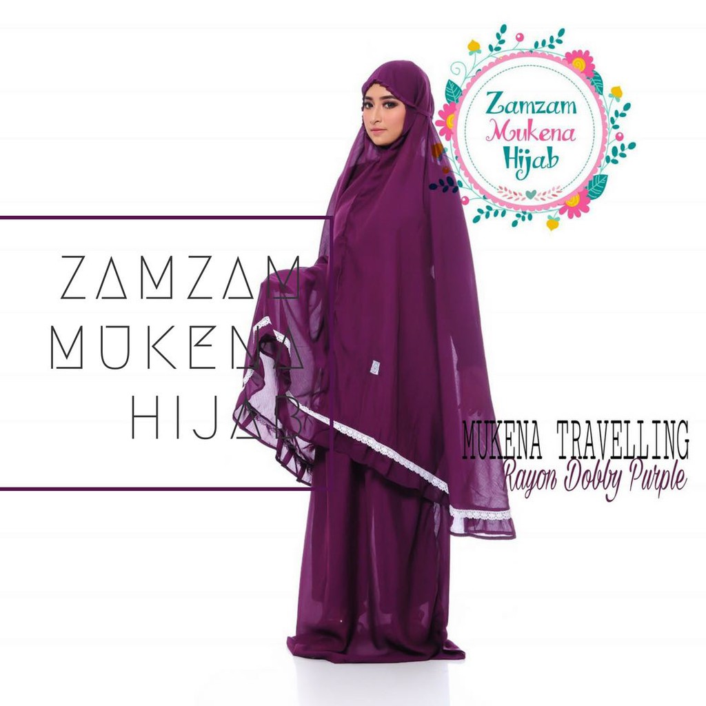 Zamzam Mukena Travelling Rayon Dobby Series | Mukena Travel | Mukena Traveling