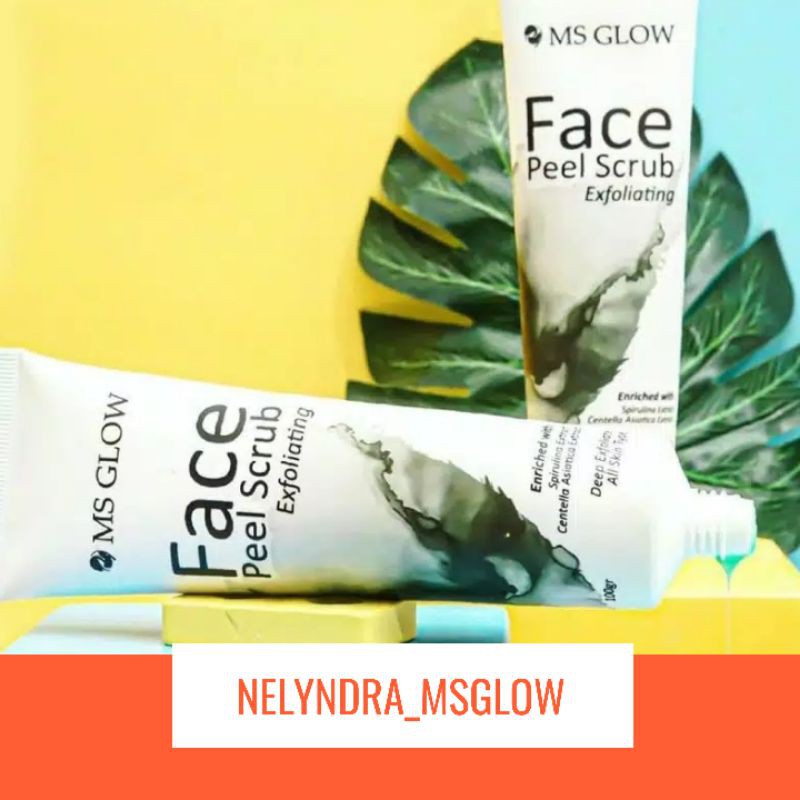 face peel scrub ms glow penghilang komedo pembersih pengangkat komedo cream komedo masker komedo