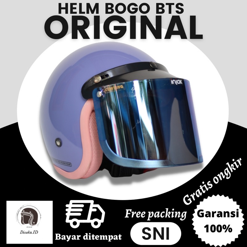 Helm bogo purple bts glossy