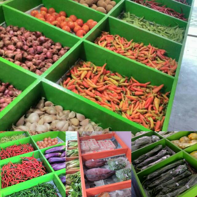 

sayuran segar, bumbu basah & kering, tahu teme, rempah2