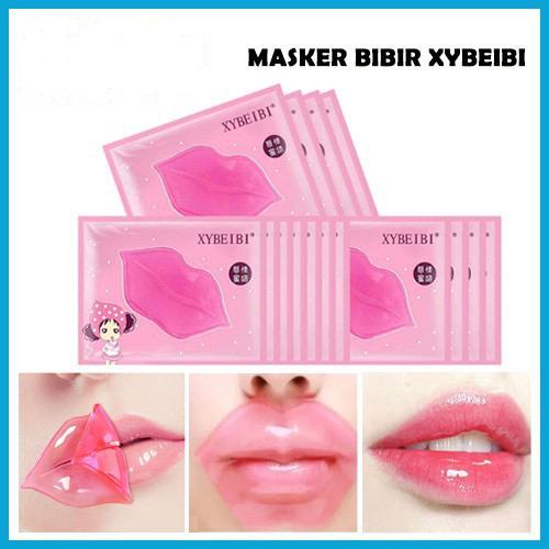 MASKER BIBIR XYBEIBI Collagen Pelembab Mulut Kering Pecah Lip Mask Moisturizing Moist Halus Lembut Pink