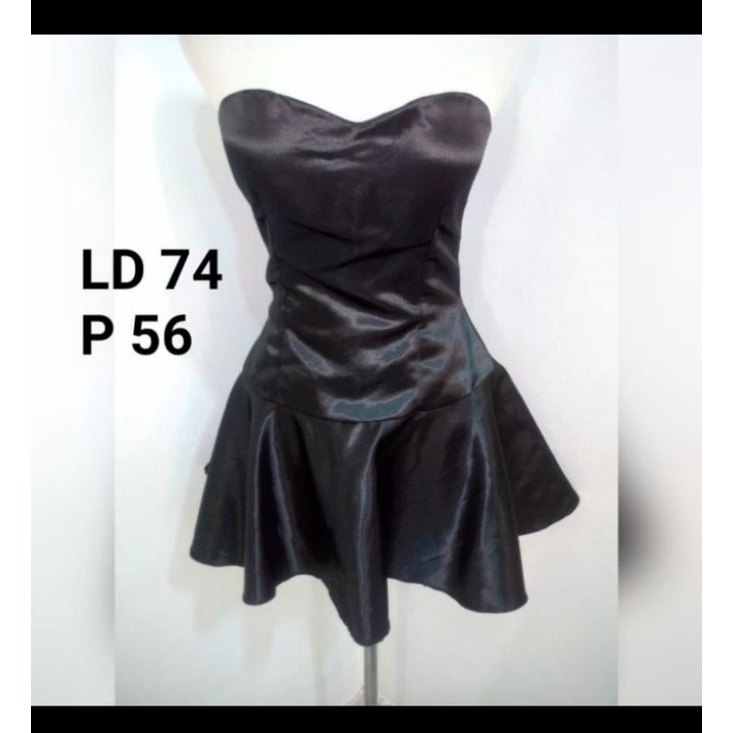 Dress Hitam satin